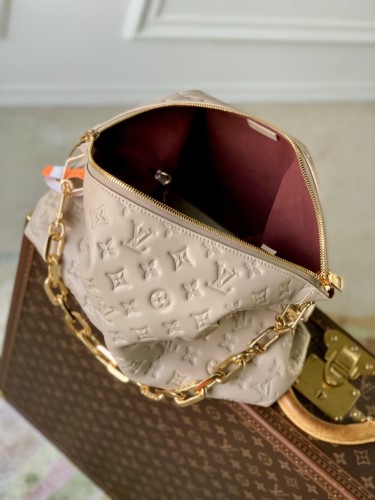 Louis Vuitton Womens Bags Messenger Shoulder Bags Luxury Brand Coussin Hobo MM M12072 with Original Box
