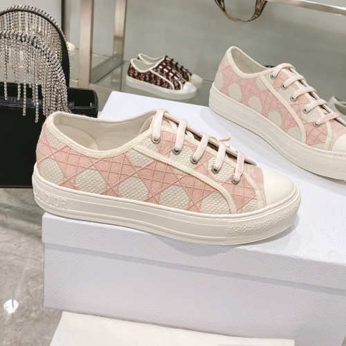 Dior Womens Shoes Fashion Sneakers WALK'N'DIOR SNEAKER Cotton Canvas Luxury Brand with Original Box Whatsapp 