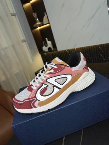 Dior Mens Shoes Sneakers Luxury Brand B30 SNEAKER Mesh and Technical Fabric with Original Box 3SN279ZRA_H840