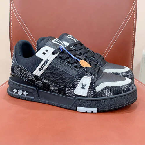 Louis Vuitton Mens Shoes Fashion Sneakers Design Luxury Brand LV TRAINER SNEAKER 1ABLVV Mix of materials with Original Box 1ABLUR  