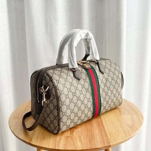Gucci Womens Bags Handbags Shoulder Messenger Bags Luxury Brand Ophidia medium top handle bag in beige with Original Box 77206596IWG8745