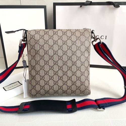Gucci Mens Messenger Shoulder Bags Luxury Brand Fashion Bags GG Black Messenger Bag 523599  