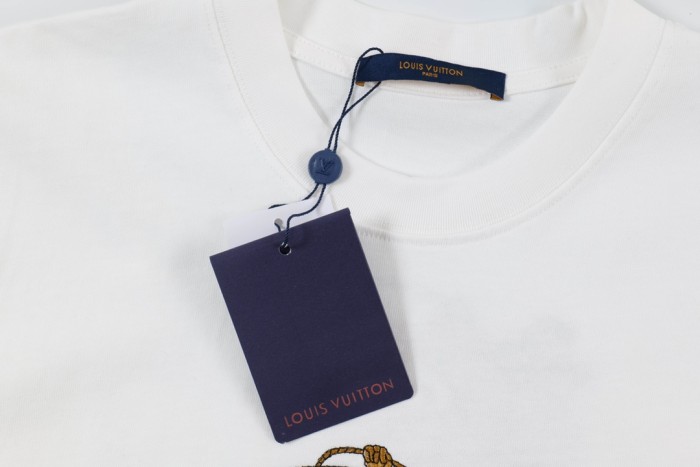 Louis Vuitton Luxury Brand Men Womens Short Sleeve T-Shirt Graphic Embroidered Cotton T-Shirt 1AFXNO   