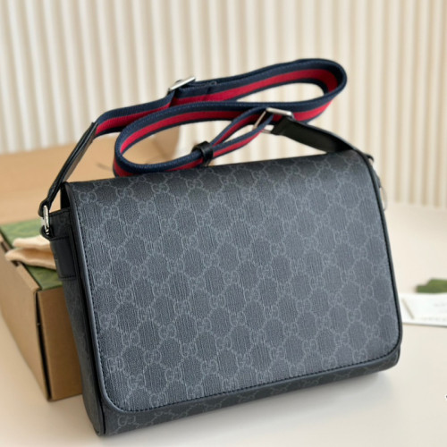 Gucci Mens Bags Crossbody Shoulder Messenger Bags Luxury Brand GG cross-body bag in black GG Supreme 792124 FADJA 1042 with Original Box  