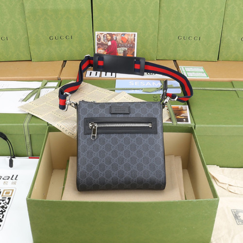Gucci Mens Messenger Shoulder Bags Luxury Brand Fashion Bags GG Black Messenger Bag 474137 K5RLN 1095  