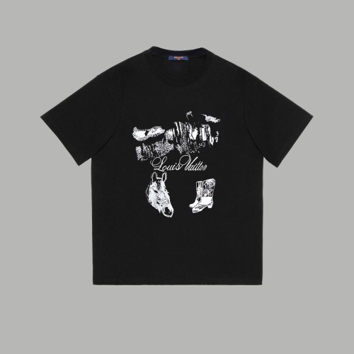 Louis Vuitton Luxury Brand Men Womens Short Sleeve T-Shirt   