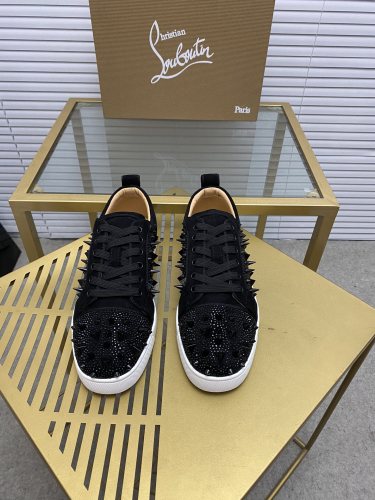 Christian Louboutin Mens Shoes Sneakers Luxury Brand Red Bottom Design Sports Footwears with Original Box
