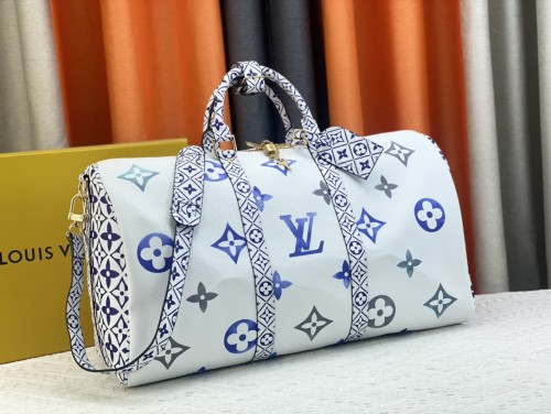 Louis Vuitton Womens and Mens Unisex Bags Luxury Brand LV Keepall Bandoulière 45 Fashion Design Travel Bag