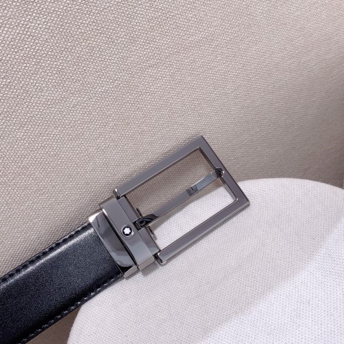 Montblanc Mens Leather Belts Luxury Brand Design Fashion Type with Original Box
