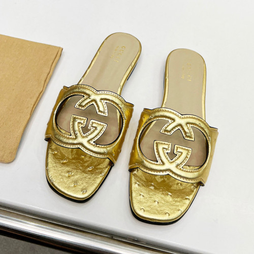 Gucci Womens Shoes Slippers Gucci WOMEN'S INTERLOCKING G CUT-OUT SANDAL Luxury Brand with Original Box 694451 US000 2535  
