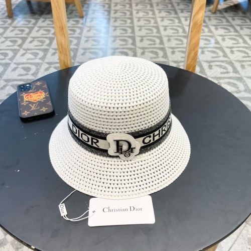 Dior Womens Straw Hat Bucket Hat Luxury Brand Design Dior Cap with Original Box  
