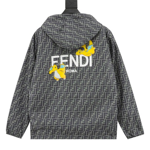 Fendi x FRGMT × Pokemon Men Womens Coat Luxury Brand Mens Jacket Top Quality   