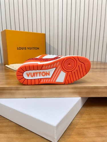 Louis Vuitton Mens Shoes Fashion Sneakers Design Luxury Brand LV TRAINER SNEAKER 1ABLVV Mix of materials with Original Box 1ABLUR  