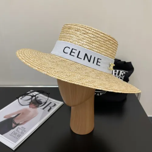 Celine Womens Hats Luxury Brand Design Celine Straw Hat with Original Box  