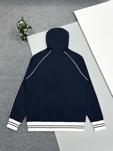 Gucci Womens Mens Zip Hoodie Luxury Brand Mens Sweatshirt Winter Fashion COTTON JERSEY SWEATSHIRT WITH PATCH   