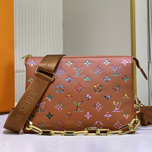 Louis Vuitton Womens Bags Messenger Shoulder Bags Luxury Brand COUSSIN PM M20379 with Original Box Monogram embossed puffy lambskin