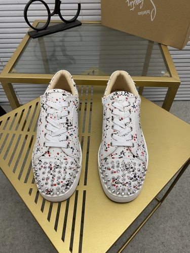 Christian Louboutin Mens Shoes Sneakers Luxury Brand Red Bottom Design Sports Footwears with Original Box