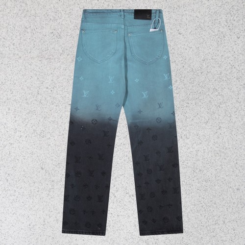 Louis Vuitton x Supreme Luxury Brand Women Mens Pant Jeans   H551