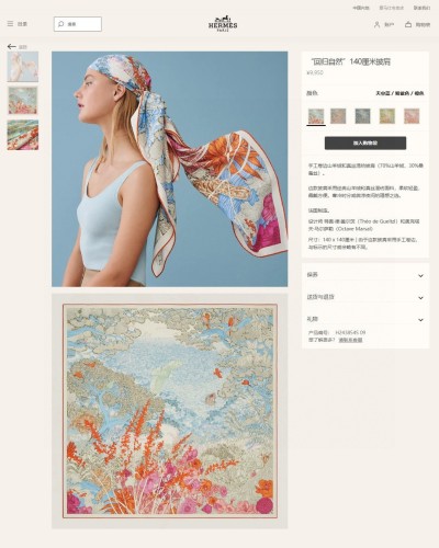 Hermes Scarves Womens Fashion Scarf Shawl 265