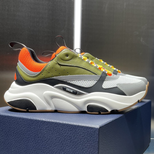 Dior Mens Shoes Sneakers Luxury Brand Breathable Design B22 SNEAKER Mesh with Smooth Calfskin with Original Box 3SN231YXX_H861