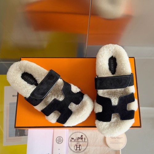 Hermes Womens Mens Unisex Shoes Winter Wool Extra Slippers Sandals Casual Fashion Sandals Luxury Brand with Original Box Whatsapp 