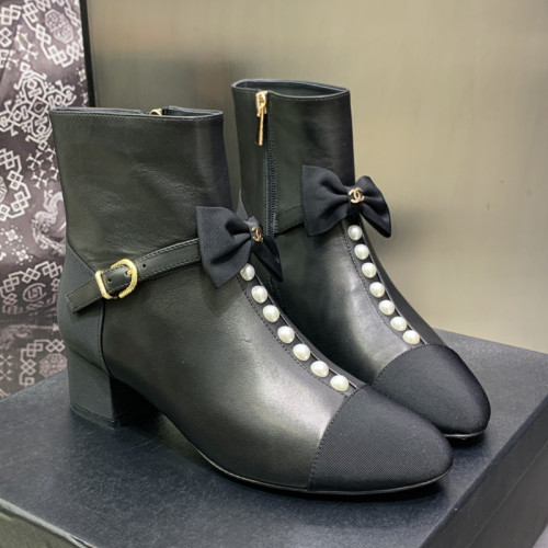 Chanel Womens Shoes Boots Luxury Brand Design with Original Box Women Fashion Ankle Boots Booties 5cm Heel
