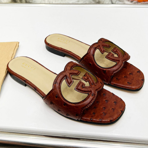 Gucci Womens Shoes Slippers Gucci WOMEN'S INTERLOCKING G CUT-OUT SANDAL Luxury Brand with Original Box 694451 US000 2535  