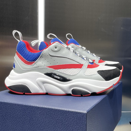 Dior Mens Shoes Sneakers Luxury Brand Breathable Design B22 SNEAKER Mesh with Smooth Calfskin with Original Box 3SN231YXX_H861