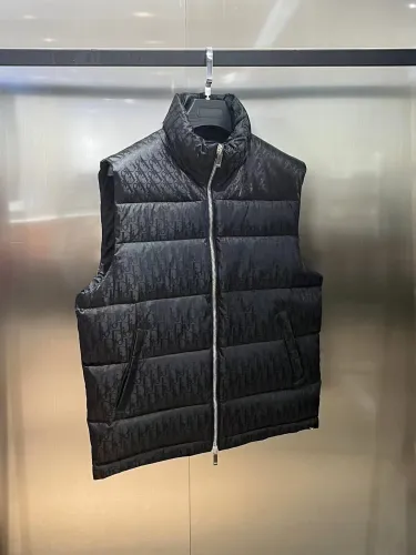 Dior Design Mens Womens Vest Winter Windprood Down Jackets Keep Warm 90% White Duck Down   