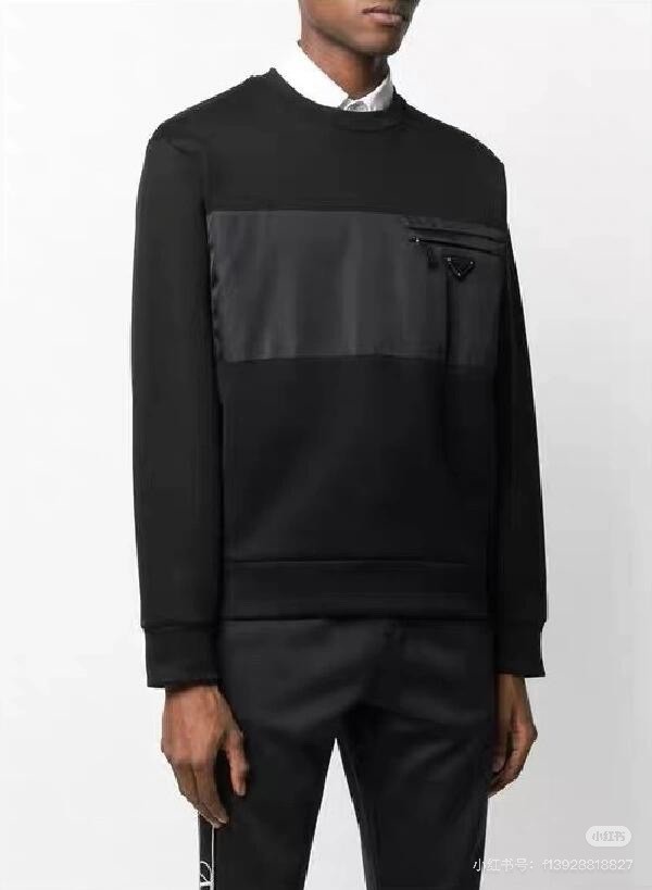 Prada Women Mens Long Sleeve T Shirts Sweatshirt Luxury Brand Mens Sweatshirts   