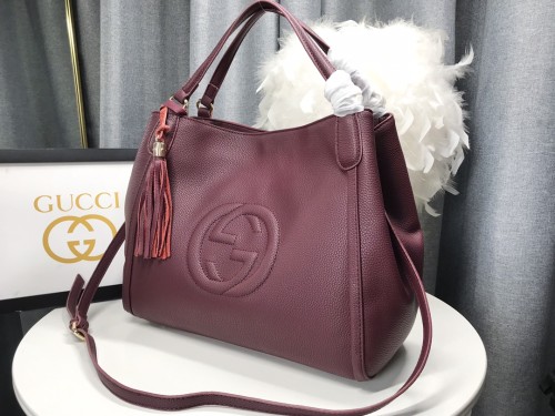 Gucci Womens Bags Shoulder Handbag Luxury Brand Gucci Double G Logo 408825 SOHO Handbags  