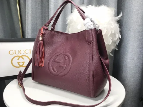 Gucci Womens Bags Shoulder Handbag Luxury Brand Gucci Double G Logo 408825 SOHO Handbags  