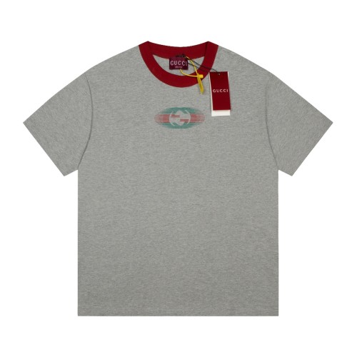 Gucci Luxury Brand Women Mens Short Sleeve T-Shirt COTTON JERSEY T-SHIRT   