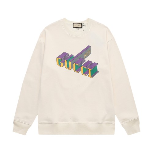 Gucci Womens Mens Sweatshirt Luxury Brand Mens Sweatshirts Winter Fashion COTTON JERSEY SWEATSHIRT WITH PRINT   