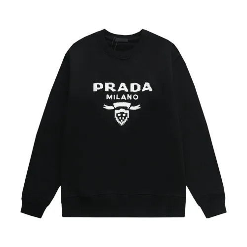 Prada Women Mens Long Sleeve T Shirts Sweatshirt Luxury Brand Mens Sweatshirts   