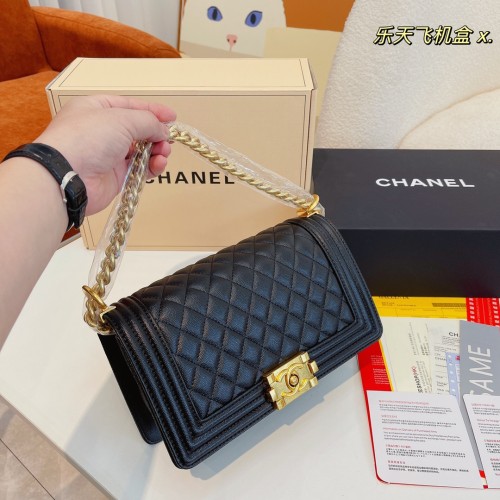 Chanel Womens Bags Crossbody Bag Luxury Brand Le Boy Chanel Handbag with Original Box