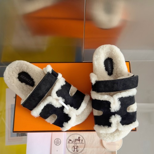 Hermes Womens Mens Unisex Shoes Winter Wool Extra Slippers Sandals Casual Fashion Sandals Luxury Brand with Original Box Whatsapp 