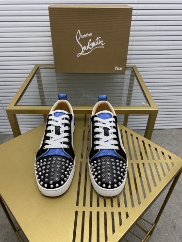 Christian Louboutin Mens Shoes Sneakers Luxury Brand Red Bottom Design Sports Footwears with Original Box
