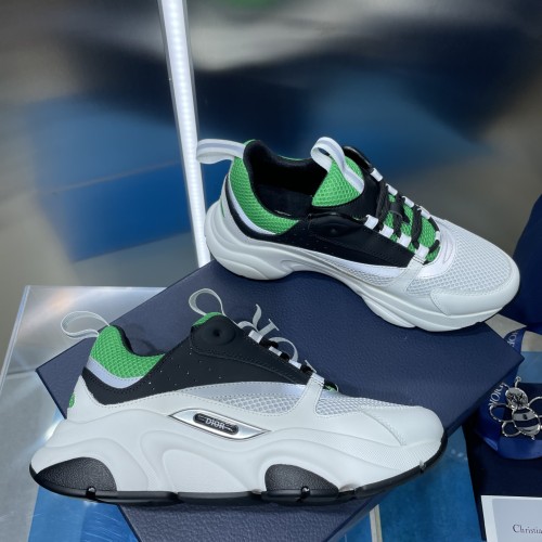 Dior Mens Shoes Sneakers Luxury Brand Breathable Design B22 SNEAKER Mesh with Smooth Calfskin with Original Box 3SN231YXX_H861
