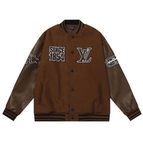 Louis Vuitton Men Womens Jackets Coat Luxury Brand Mens Jackets Varsity Blouson Top Quality   