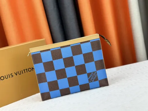 Louis Vuitton Mens Womens Bags Clutch Luxury Brand Fashion Type POCHETTE VOYAGE MM M80803 with Original Box  
