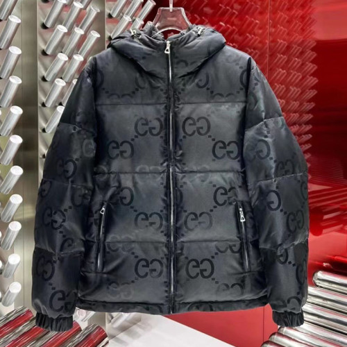 Gucci Design Womens Mens Winter Windprood Down Jackets Keep Warm 90% White Duck Down Jumbo GG canvas jacket 698710 Z8A2S 1000