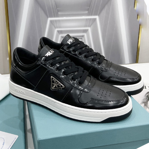 Prada Mens Shoes Casual Luxury Brand Breathable Sneakers with Original Box Downtown leather sneakers 2EE364_3LKG_F0964