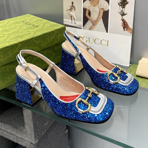 Gucci Womens Shoes Sandals Summer Design Luxury Brand Women's mid-heel slingback with Horsebit in leather with Original Box Whatsapp 