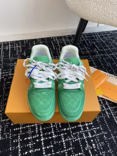 Louis Vuitton Mens Shoes Fashion Sneakers Design Luxury Brand LV TRAINER SNEAKER 1ABLVV Mix of materials with Original Box 1ABLUR  