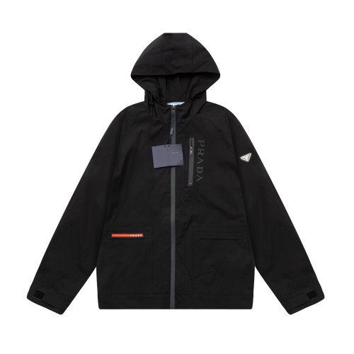 Prada Men Womens Coat Hoodie Jacket Luxury Brand Womens Jackets Top Quality   