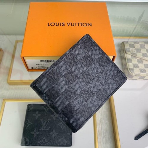 Louis Vuitton Mens Womens Wallets Purse Luxury Brand Designer Multiple Wallet N62663 with Original Box