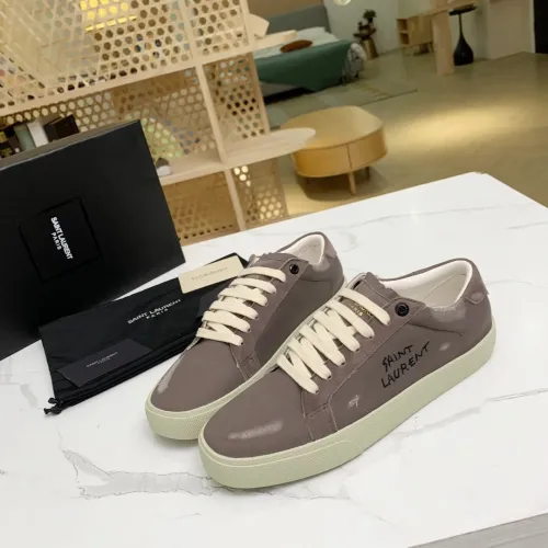 Yves Saint Laurent YSL Women Shoes Casual Luxury Brand COURT CLASSIC SL/06 EMBROIDERED SNEAKERS IN LEATHER with Original Box 61064908G109061