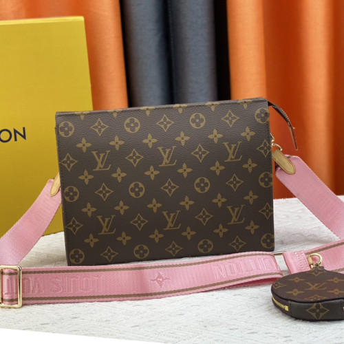 Louis Vuitton Mens Womens Unisex Bags Clutch Luxury Brand Fashion Type Pochette Voyage M47545 with Original Box