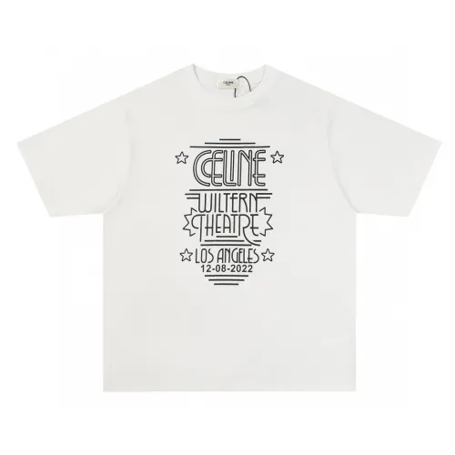 Celine Luxury Brand Women Mens Short Sleeve T-Shirt   